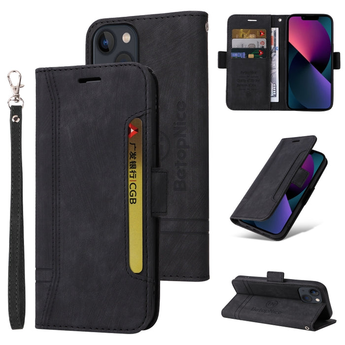 BETOPNICE Estuche de cuero con hebilla de doble cara para teléfono