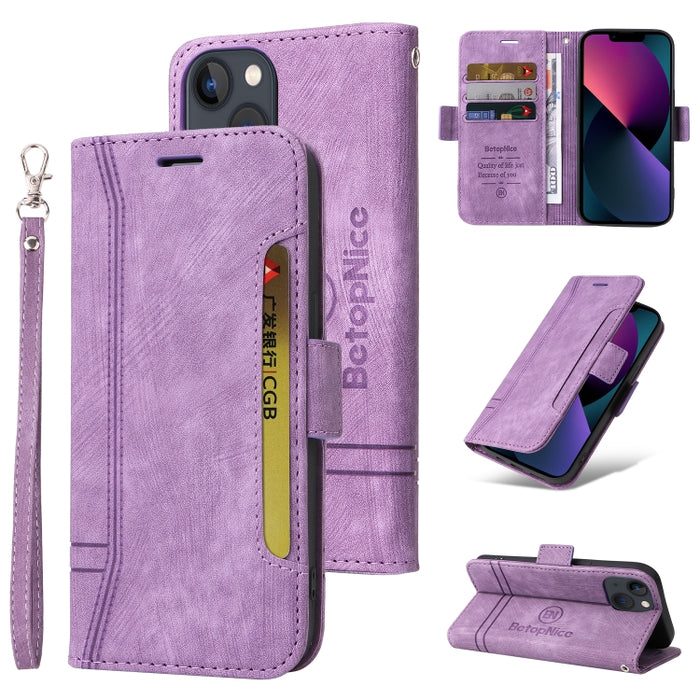 BETOPNICE Estuche de cuero con hebilla de doble cara para teléfono