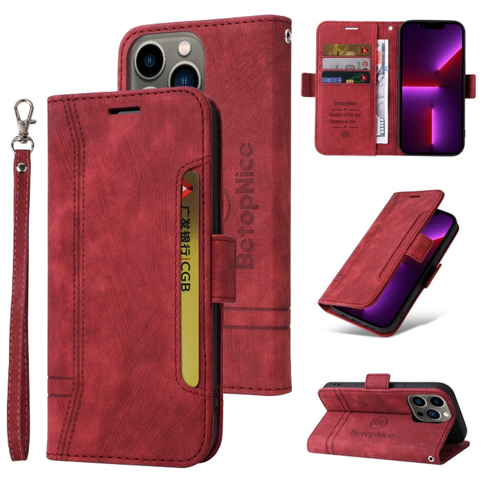 BETOPNICE Estuche de cuero con hebilla de doble cara para teléfono