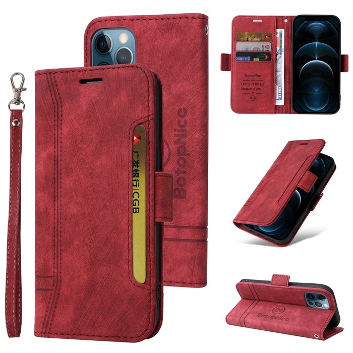 BETOPNICE Estuche de cuero con hebilla de doble cara para teléfono