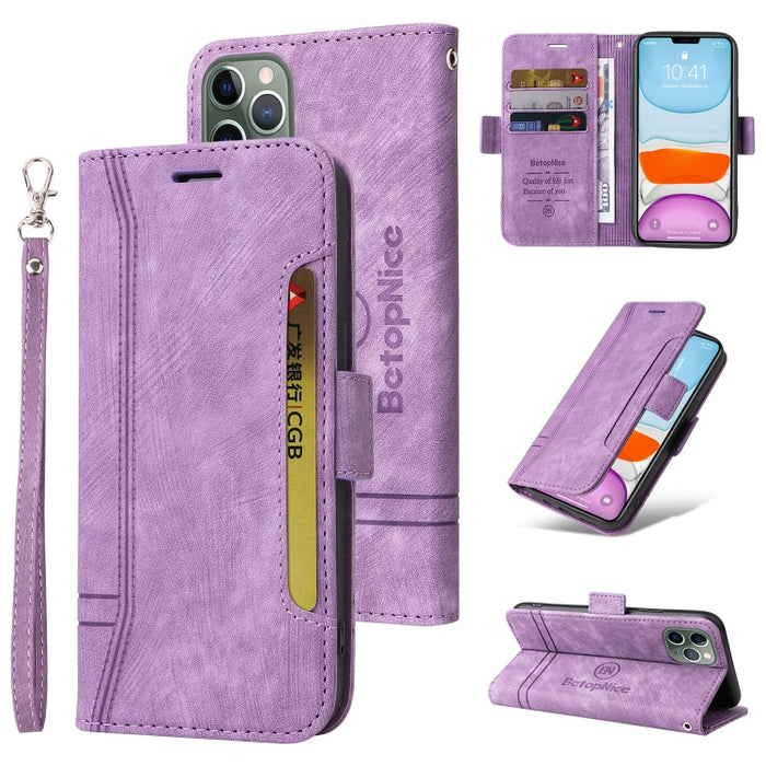 BETOPNICE Estuche de cuero con hebilla de doble cara para teléfono