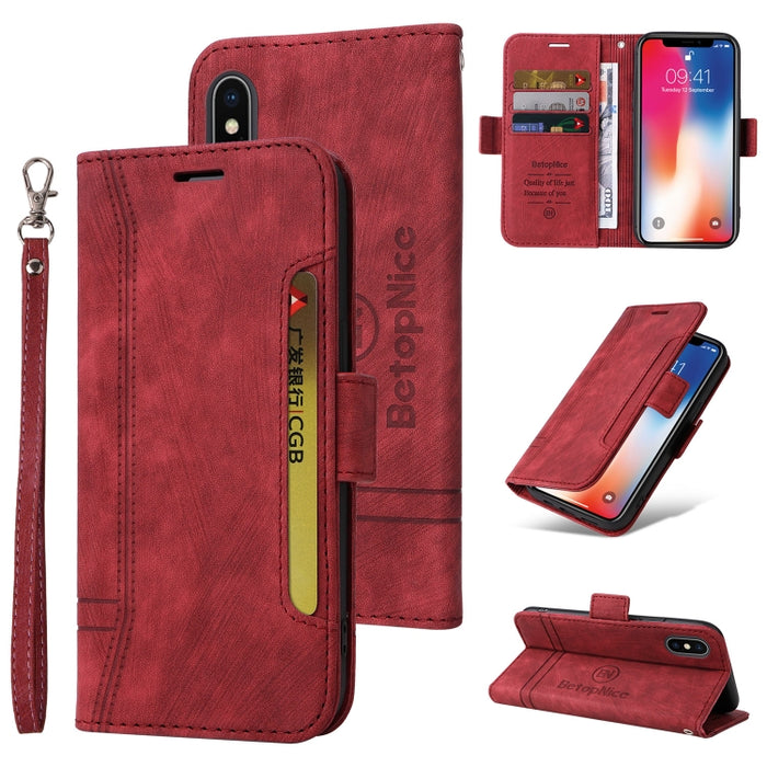 BETOPNICE Estuche de cuero con hebilla de doble cara para teléfono