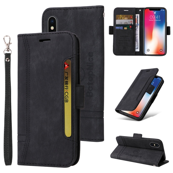 BETOPNICE Estuche de cuero con hebilla de doble cara para teléfono