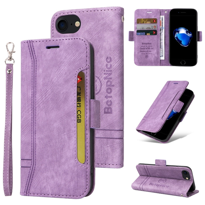 BETOPNICE Estuche de cuero con hebilla de doble cara para teléfono