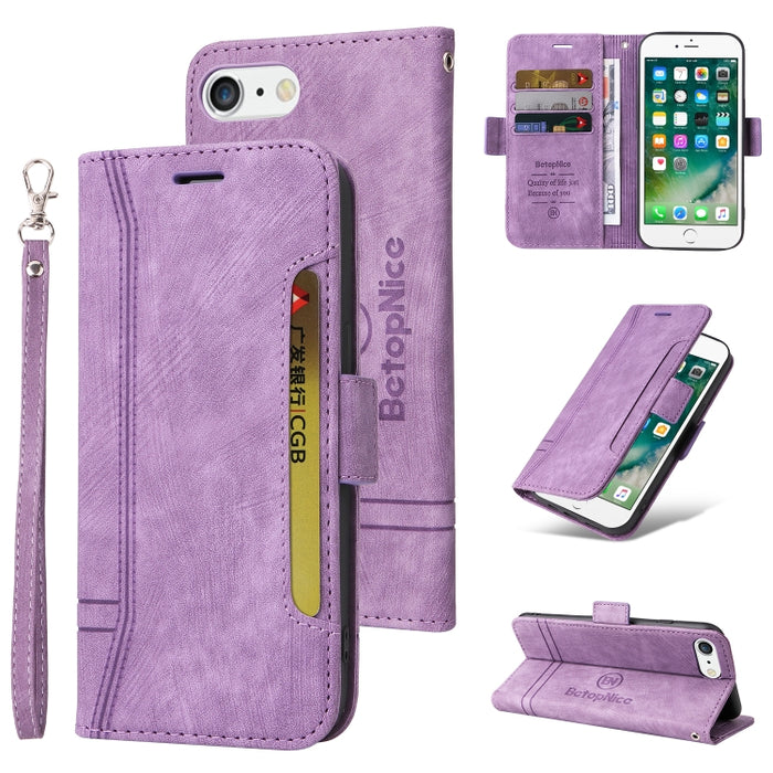 BETOPNICE Estuche de cuero con hebilla de doble cara para teléfono
