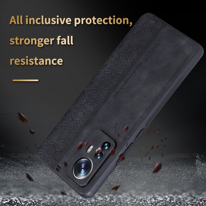 Estuche para teléfono con sensación de piel en relieve AZNS 3D, For Xiaomi 12 Pro / 12S Pro
