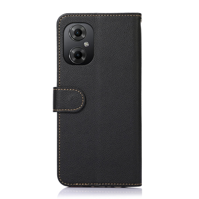 KHAZNEH Estuche para teléfono RFID de cuero con textura de litchi, For Xiaomi Poco M4 5G, For Xiaomi Poco M5 5G / 4G