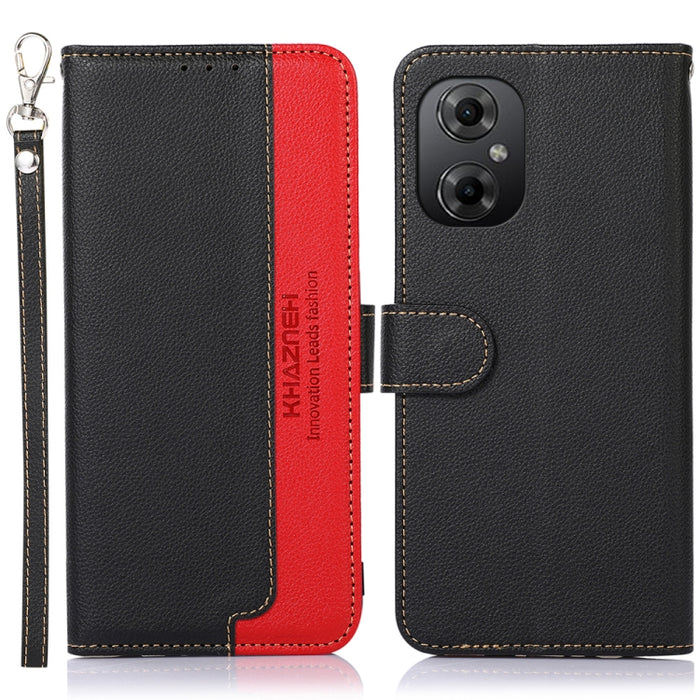 KHAZNEH Estuche para teléfono RFID de cuero con textura de litchi, For Xiaomi Poco M4 5G, For Xiaomi Poco M5 5G / 4G