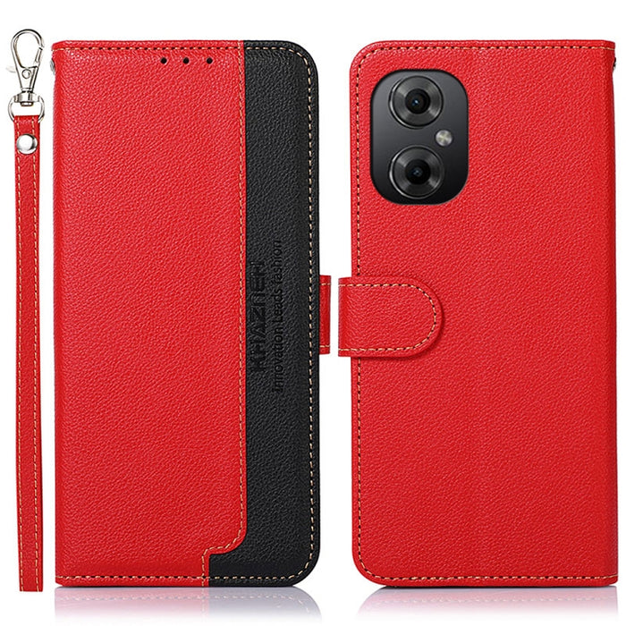 KHAZNEH Estuche para teléfono RFID de cuero con textura de litchi, For Xiaomi Poco M4 5G, For Xiaomi Poco M5 5G / 4G