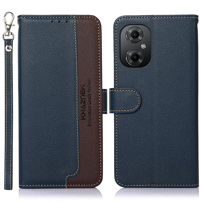 KHAZNEH Estuche para teléfono RFID de cuero con textura de litchi, For Xiaomi Poco M4 5G, For Xiaomi Poco M5 5G / 4G