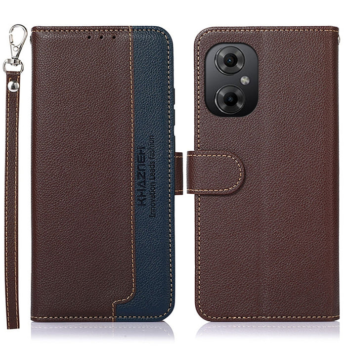 KHAZNEH Estuche para teléfono RFID de cuero con textura de litchi, For Xiaomi Poco M4 5G, For Xiaomi Poco M5 5G / 4G