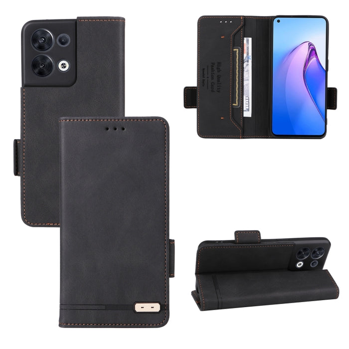 Funda de cuero para teléfono con cierre magnético, For Realme 9i 5G, For Xiaomi Redmi Note 11S / Poco M4 Pro 5G, For Samsung Galaxy A04 4G, For Sony Xperia 5 IV, For Sharp Aquos Sense7 Plus, For OPPO Reno8 5G, For OPPO Reno8 Pro 5G