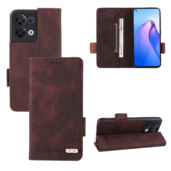Funda de cuero para teléfono con cierre magnético, For Realme 9i 5G, For Xiaomi Redmi Note 11S / Poco M4 Pro 5G, For Samsung Galaxy A04 4G, For Sony Xperia 5 IV, For Sharp Aquos Sense7 Plus, For OPPO Reno8 5G, For OPPO Reno8 Pro 5G