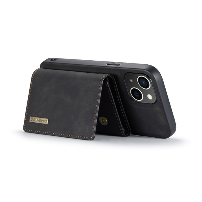 DG.MING M1 Series Estuche de cuero con billetera para múltiples tarjetas de 3 pliegues