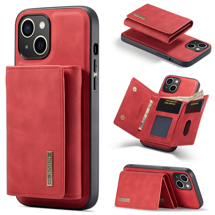 DG.MING M1 Series Estuche de cuero con billetera para múltiples tarjetas de 3 pliegues