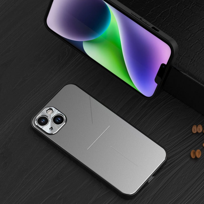R-JUST RJ52 Estuche para teléfono a prueba de golpes de TPU de metal estilo 3 líneas