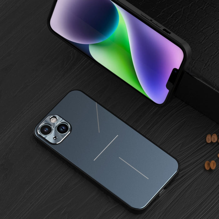 R-JUST RJ52 Estuche para teléfono a prueba de golpes de TPU de metal estilo 3 líneas