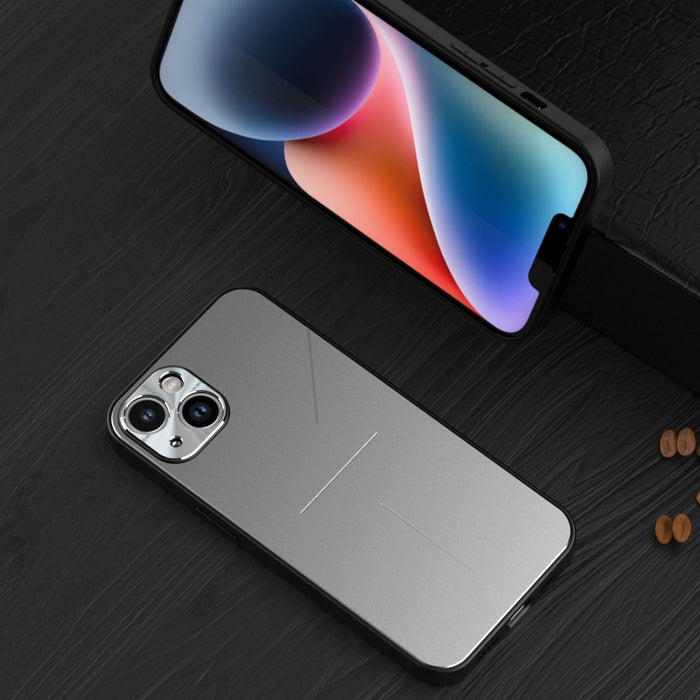 R-JUST RJ52 Estuche para teléfono a prueba de golpes de TPU de metal estilo 3 líneas