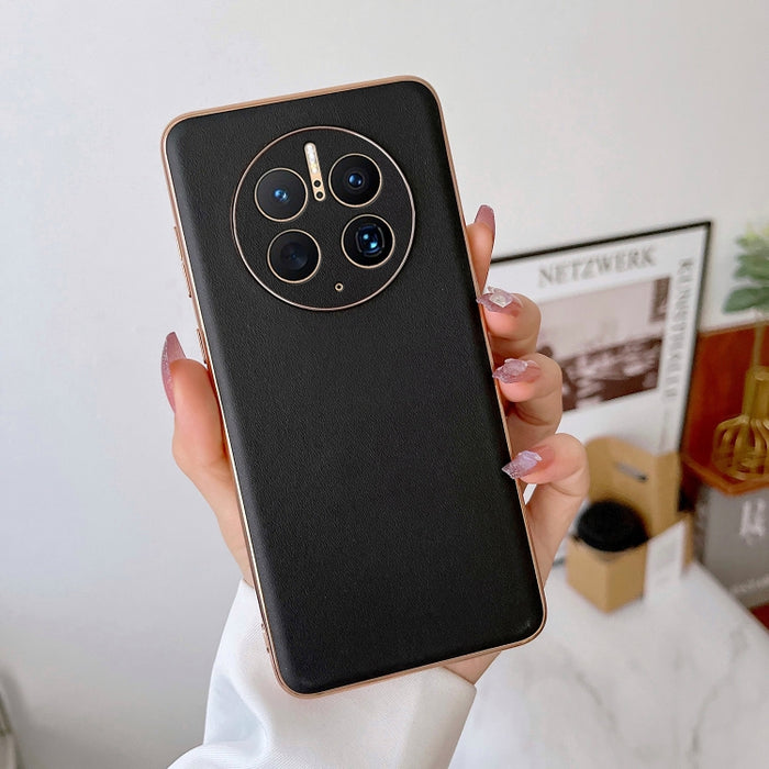 Estuche para teléfono Nano Plating de la serie Xiaoya de cuero genuino, For Huawei Mate 50 Pro, For Huawei Mate 50, For Xiaomi Redmi Note 11 Pro 4G Global/5G Global/Note 11E Pro, For Xiaomi Redmi Note 11 Global/Note 11S 4G