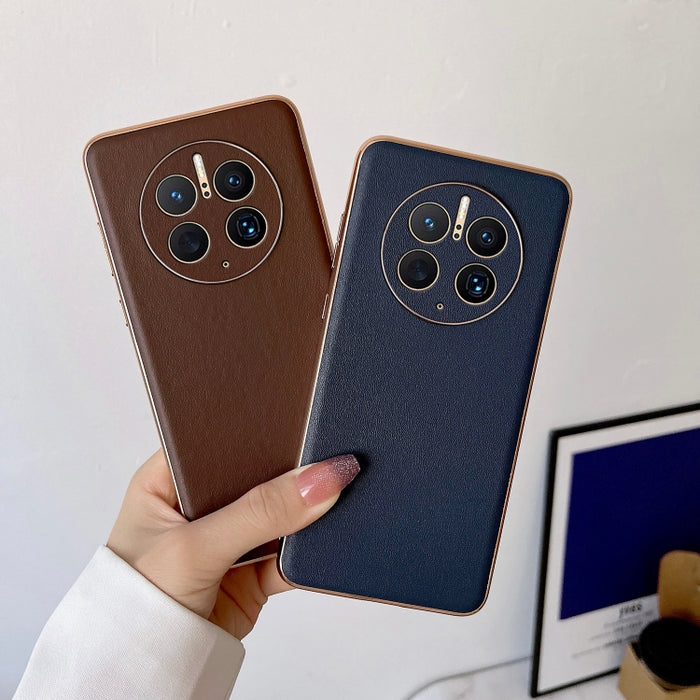 Estuche para teléfono Nano Plating de la serie Xiaoya de cuero genuino, For Huawei Mate 50 Pro, For Huawei Mate 50, For Xiaomi Redmi Note 11 Pro 4G Global/5G Global/Note 11E Pro, For Xiaomi Redmi Note 11 Global/Note 11S 4G