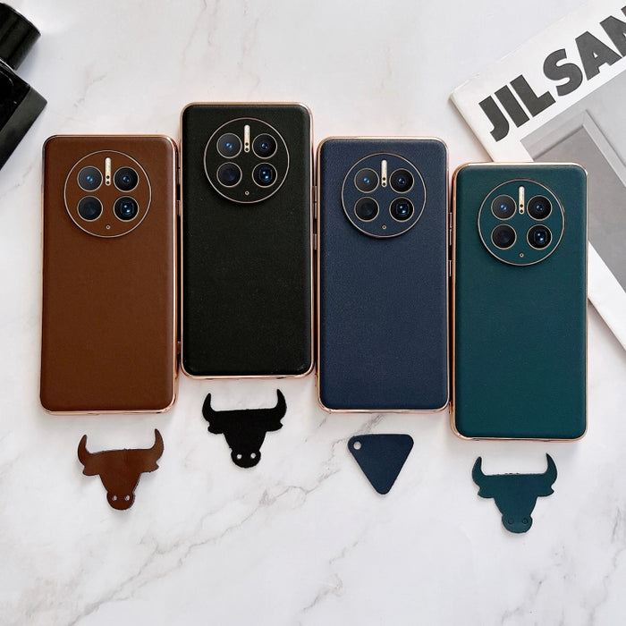 Estuche para teléfono Nano Plating de la serie Xiaoya de cuero genuino, For Huawei Mate 50 Pro, For Huawei Mate 50, For Xiaomi Redmi Note 11 Pro 4G Global/5G Global/Note 11E Pro, For Xiaomi Redmi Note 11 Global/Note 11S 4G