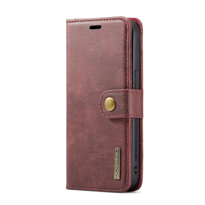 DG.MING Crazy Horse Texture Estuche de cuero magnético desmontable
