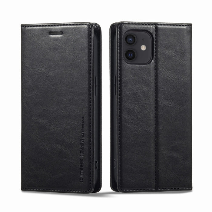 LC.IMEEKE RFID Funda de cuero antirrobo para teléfono, For iPhone 12 mini, For iPhone 11, For iPhone 11 Pro, For iPhone 11 Pro Max