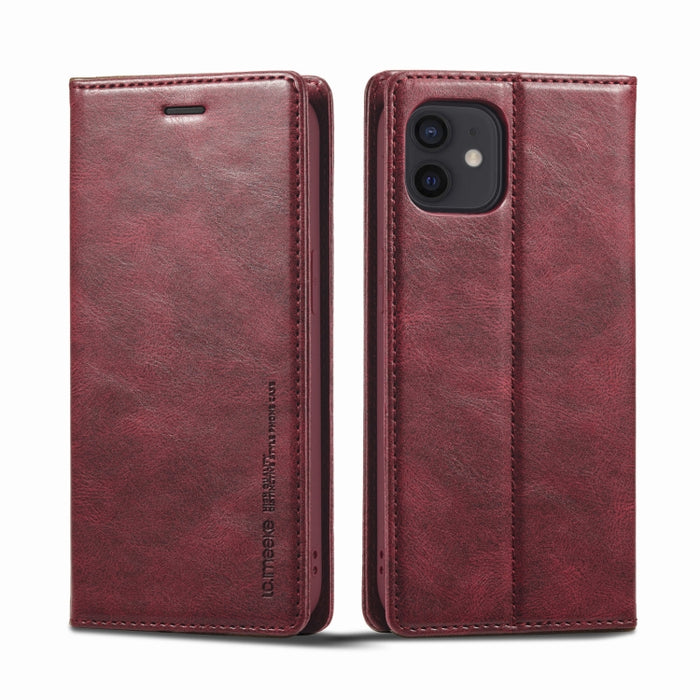 LC.IMEEKE RFID Funda de cuero antirrobo para teléfono, For iPhone 12 mini, For iPhone 11, For iPhone 11 Pro, For iPhone 11 Pro Max