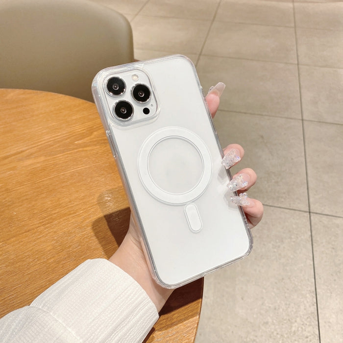 Estuche de TPU acrílico transparente magnético MagSafe
