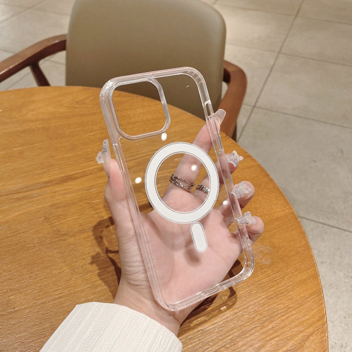 Estuche de TPU acrílico transparente magnético MagSafe