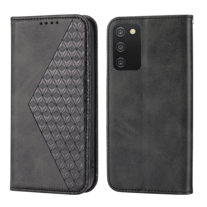 Caja de teléfono de cuero con cierre magnético y textura de becerro de rejilla cúbica, For Nothing Phone 1, For Xiaomi Redmi Note 11S 5G, For Xiaomi Redmi Note 11S Global, For Xiaomi Redmi Note 11 Pro 4G, For Xiaomi Redmi 10C 4G, For Xiaomi Redmi 10A  ...