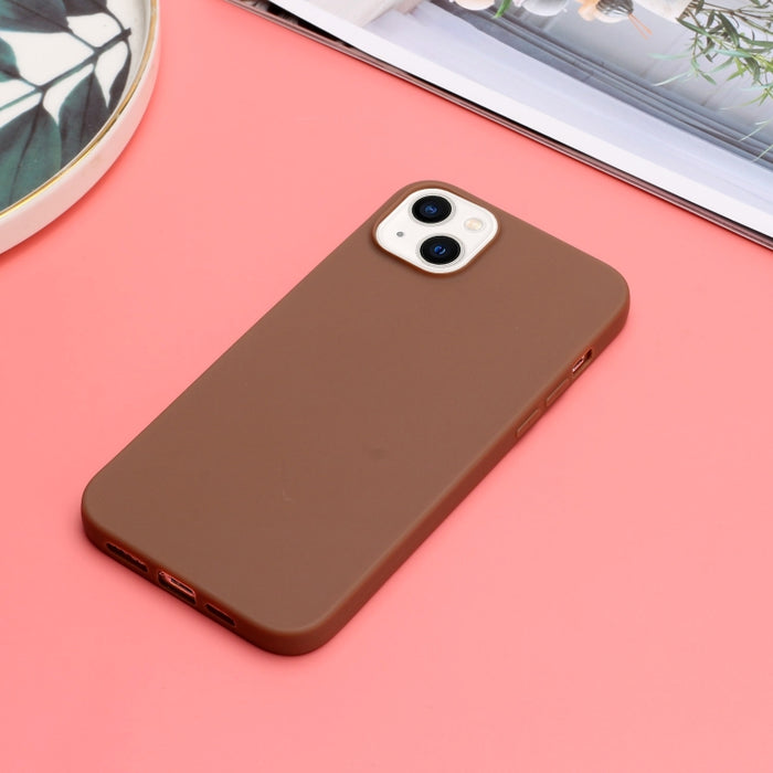 Funda de teléfono de silicona esmerilada de color sólido