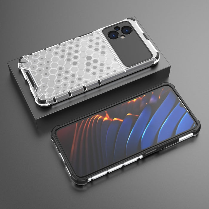 Caja del teléfono PC + TPU a prueba de golpes Honeycomb, For Xiaomi Poco M5 4G India
