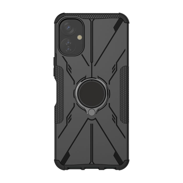 Armor Bear Funda para teléfono PC + TPU a prueba de golpes con anillo