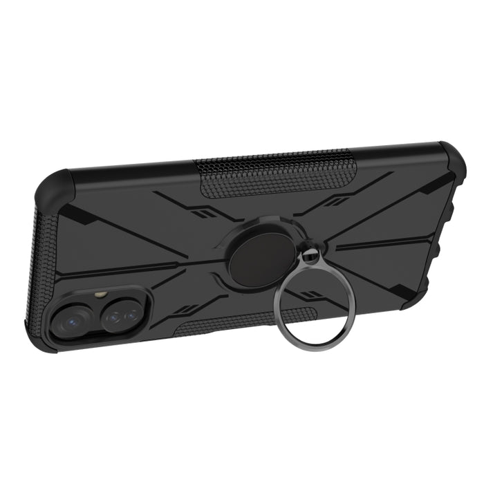 Armor Bear Funda para teléfono PC + TPU a prueba de golpes con anillo