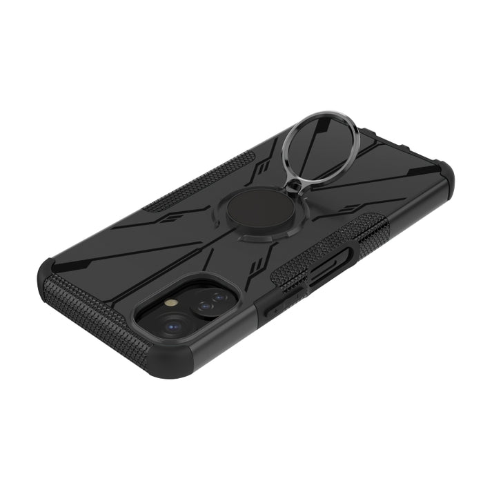 Armor Bear Funda para teléfono PC + TPU a prueba de golpes con anillo