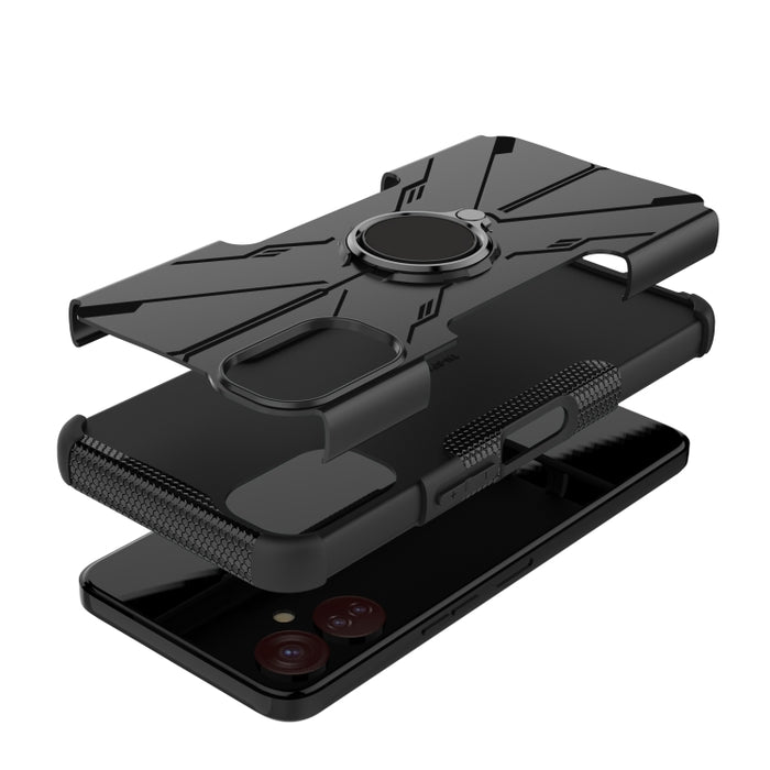 Armor Bear Funda para teléfono PC + TPU a prueba de golpes con anillo