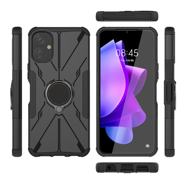 Armor Bear Funda para teléfono PC + TPU a prueba de golpes con anillo