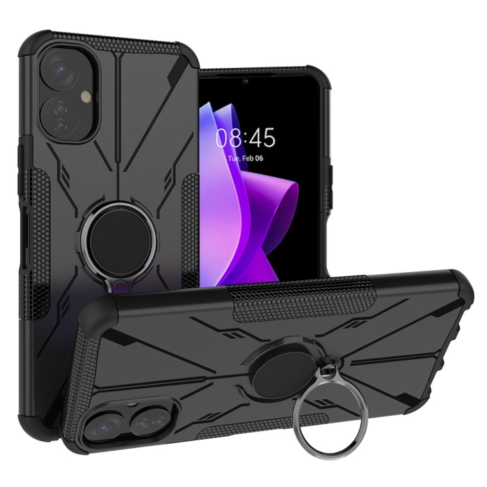 Armor Bear Funda para teléfono PC + TPU a prueba de golpes con anillo