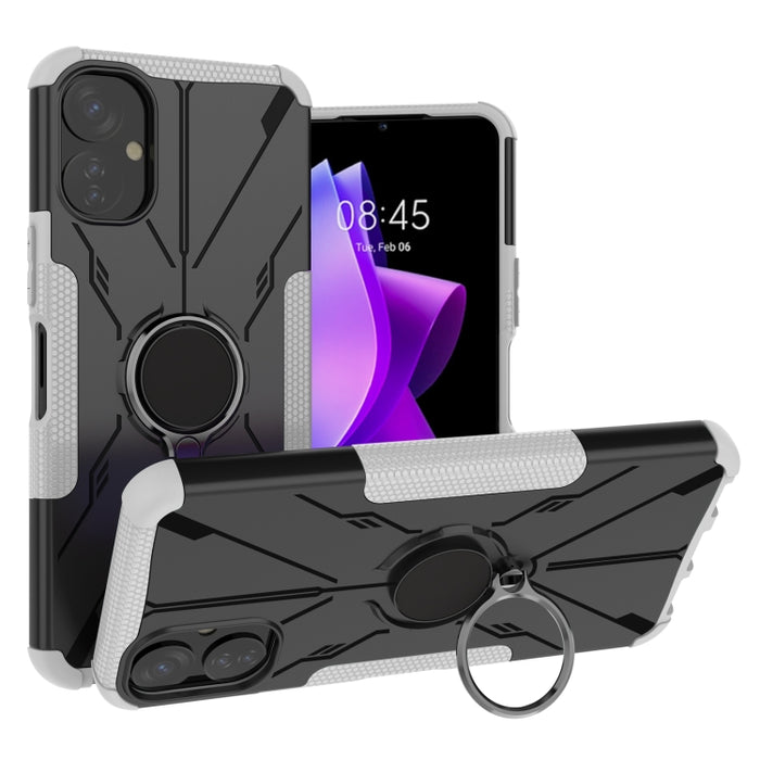 Armor Bear Funda para teléfono PC + TPU a prueba de golpes con anillo