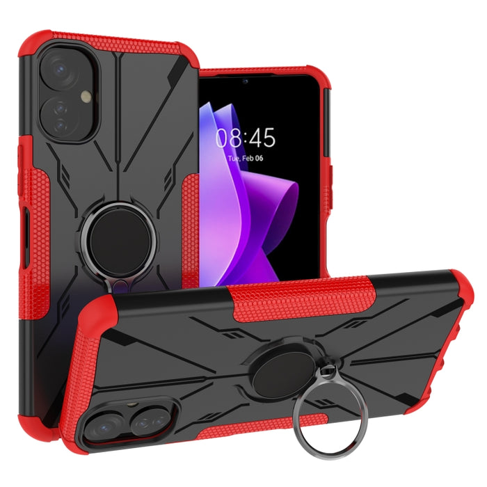 Armor Bear Funda para teléfono PC + TPU a prueba de golpes con anillo
