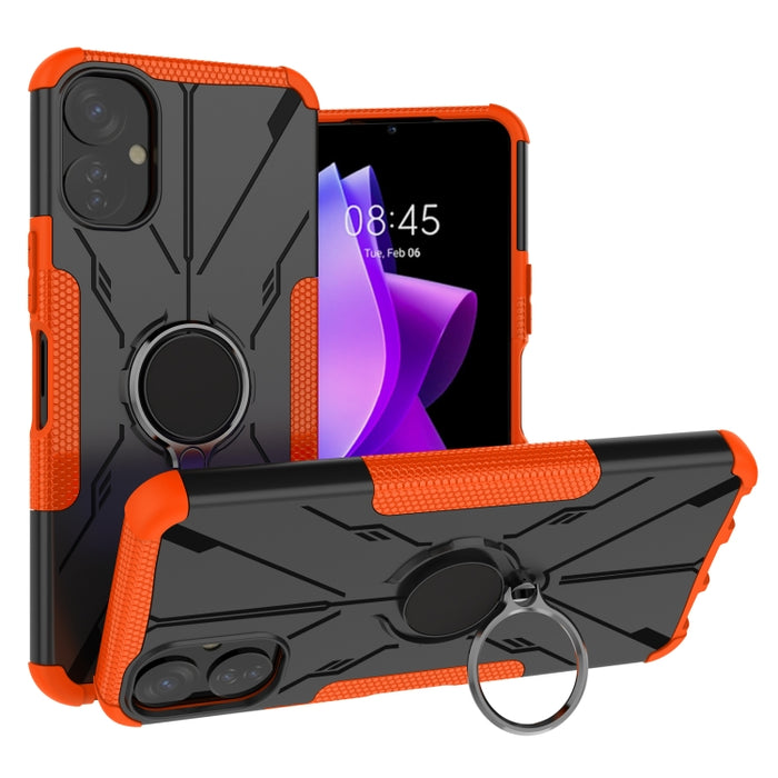 Armor Bear Funda para teléfono PC + TPU a prueba de golpes con anillo