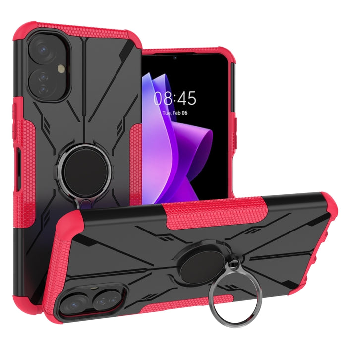 Armor Bear Funda para teléfono PC + TPU a prueba de golpes con anillo