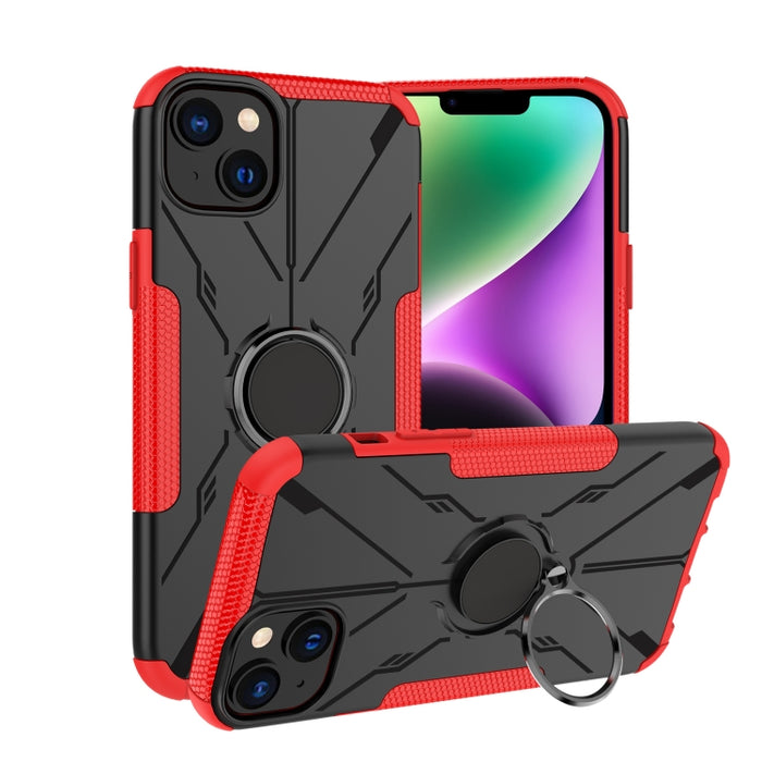Armor Bear Funda para teléfono PC + TPU a prueba de golpes con anillo