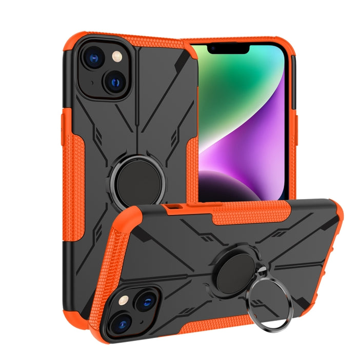 Armor Bear Funda para teléfono PC + TPU a prueba de golpes con anillo