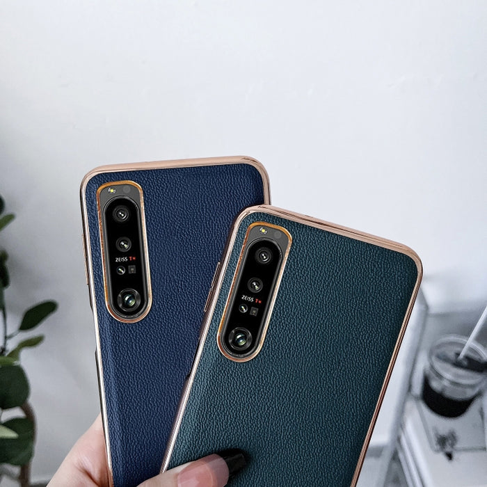 Estuche para teléfono de cuero genuino Luolai Series Nano Plating, For Sony Xperia 1 IV, For Sony Xperia 10 IV, For vivo X80 5G, For vivo X80 Pro 5G, For Xiaomi Mix Fold 2, For Motorola Moto Razr 2022