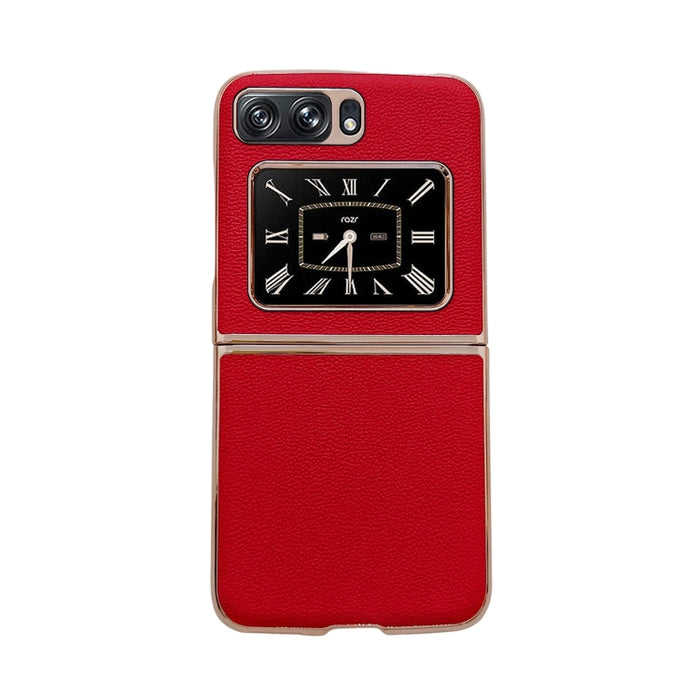 Estuche para teléfono de cuero genuino Luolai Series Nano Plating, For Sony Xperia 1 IV, For Sony Xperia 10 IV, For vivo X80 5G, For vivo X80 Pro 5G, For Xiaomi Mix Fold 2, For Motorola Moto Razr 2022