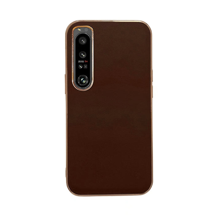 Estuche para teléfono Nano Plating de la serie Xiaoya de cuero genuino, For Sony Xperia 1 IV, For Sony Xperia 10 IV, For vivo X80 5G, For vivo X80 Pro 5G, For Xiaomi Mix Fold 2, For Motorola Moto Razr 2022