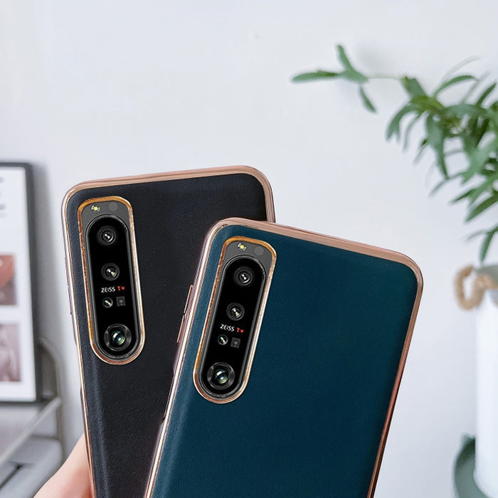 Estuche para teléfono Nano Plating de la serie Xiaoya de cuero genuino, For Sony Xperia 1 IV, For Sony Xperia 10 IV, For vivo X80 5G, For vivo X80 Pro 5G, For Xiaomi Mix Fold 2, For Motorola Moto Razr 2022