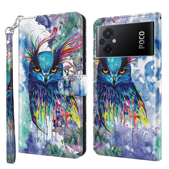 Estuche para teléfono con patrón de pintura 3D TPU + PU, For Xiaomi Poco F4 GT, For Xiaomi Poco M5, For Xiaomi Poco M5S/Redmi Note 10/Note 10S